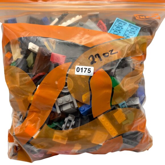Bulk Lot Of 27 Oz Mixed LEGO Building Bricks & Pieces Assorted Colors In Ziplock - Picture 2 of 5